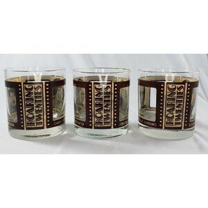 Roaring Twenties Houze Art Film Star Whiskey Glasses Cocktail Barware Vintage